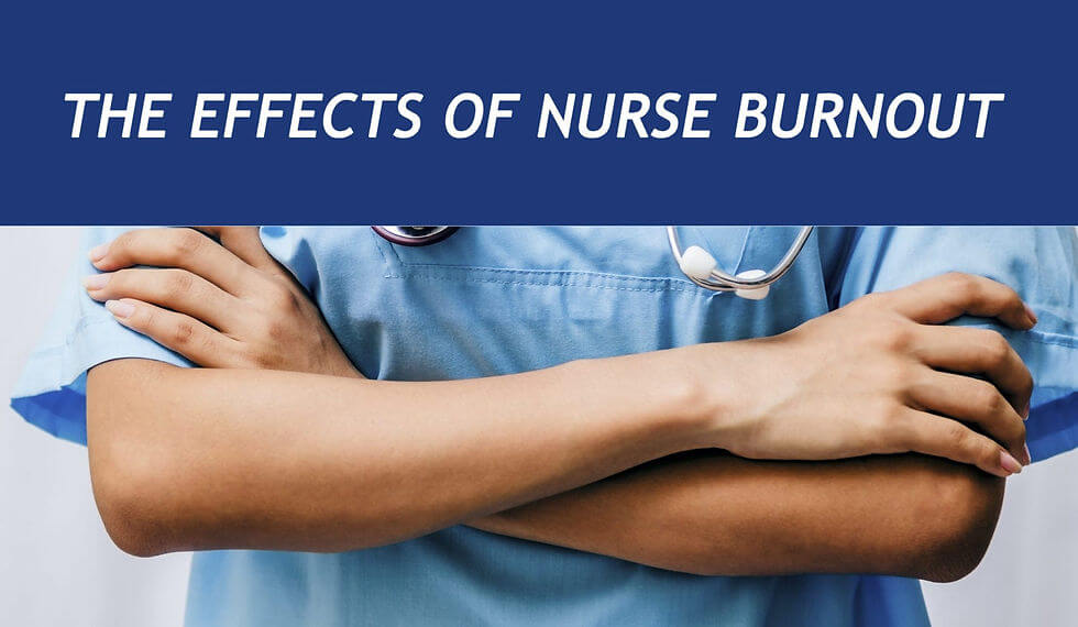 The effects of nurse burnout: A nurse crossing her arms experiences nurse burnout.